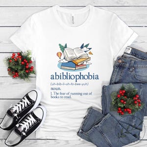 Book Shirt, Abibliophobia, Book Lover Gift, Reading Book, Women Book Gifts, Bookish Gift, Gift For Book Reader, Bookworm Gift, BOK151LS01