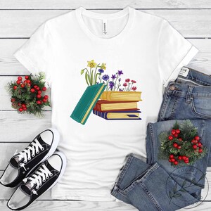 Book Shirt, Floral Book, Book Lover Gift, Reading Book, Women Book Gifts, Bookish Gift, Gift For Book Reader, Bookworm Gift, BOK198LS01