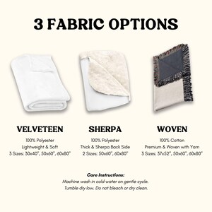 three different types of fabric options