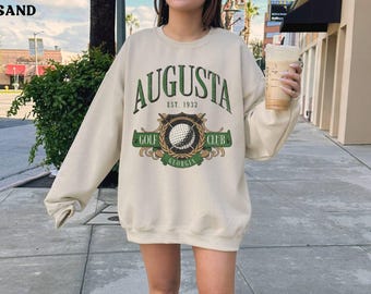 Augusta Sweatshirt Golf Club Crewneck Country Club Gift Vintage Golf Augusta Clothing Sweater Georgia Jumper Women Men Shirt Preppy Apparel