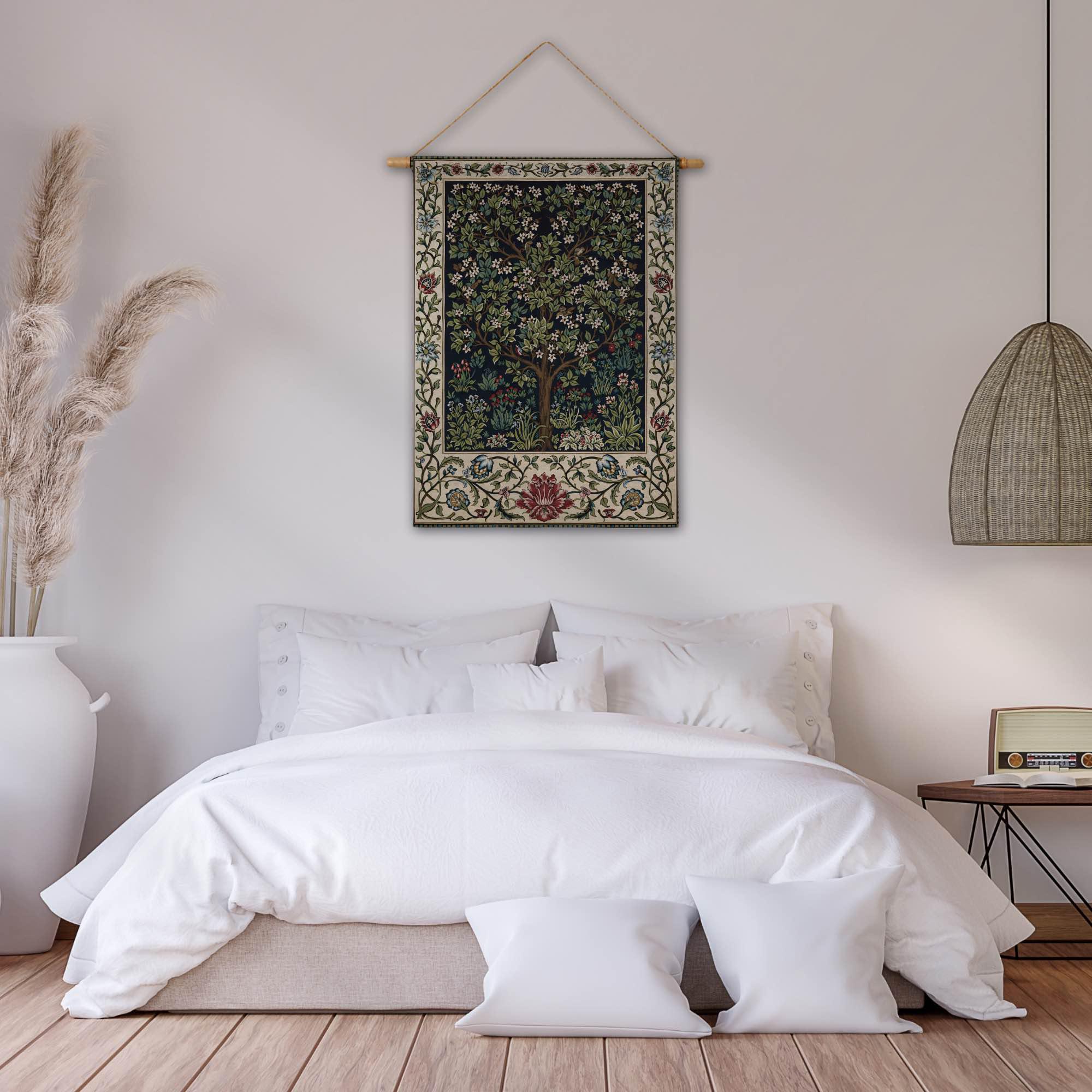 William Morris Wall Tapestry, Tree of Life Woven Hanging, Arts and ...