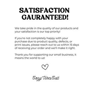 a black and white photo with a quote about satisfaction
