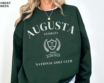 Augusta Sweatshirt Golf Club Crewneck Country Club Vintage Golf Augusta Clothing Sweater Georgia Jumper Men Women Shirt Preppy Apparel Gift