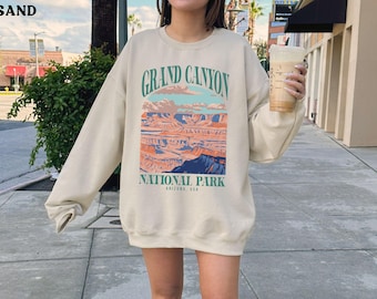 Grand Canyon National Park Sweatshirt Arizona Sweater Vintage Desert Shirt Gift Camp Crewneck Retro Hike Nature Pullover Outdoor Clothing