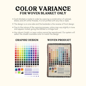 The image is a collage of various colorful blankets, each with a different design and color scheme. The blankets are made of woven material and are available in different color variations.