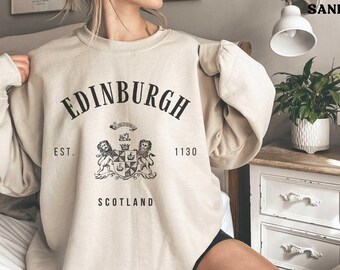 Edinburgh Sweatshirt Scotland Sweater Edinburgh Crewneck Edinburgh Shirt Gift Scottish Pullover Scotland Vacation Vintage Travel Clothing