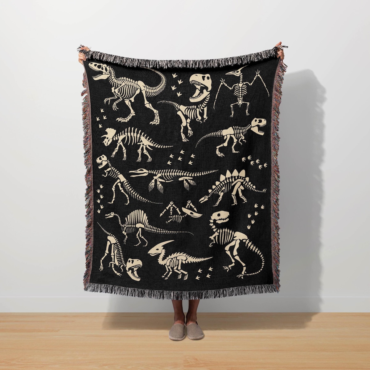 Woven Material Dinosaur Blanket