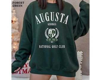 Augusta Sweatshirt Golf Club Crewneck Country Club Vintage Golf Augusta Clothing Sweater Georgia Jumper Women Men Shirt Preppy Apparel Gift