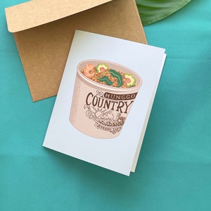 Munggo in Country Crock Container Carte de vœux 4,25" x 5,5" | Recycler | Tupperwares | Fil-am | Américain philippin | Pinay | Pinoy
