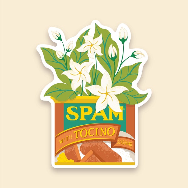 3" STICKER / sampaguitas en lata de spam / filipino / fil-am / pegatina filipino / pinay / pinoy / vinilo / impermeable