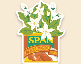 3&quot; STICKER | sampaguitas in spam can | filipino | fil-am | filipino sticker | pinay | pinoy | vinyl | waterproof