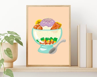 Heiligenschein Heiligenschein Kunstdruck: Philippinische Dessert Illustration (20x26cm)