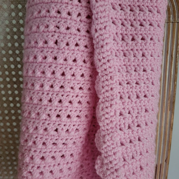 Couverture bebe au crochet, plaid