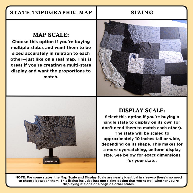 Washington 3D Map - Topographic State Map With Rivers and Lakes - With ...