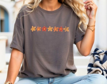 Vintage Pressed Flowers Comfort Colors Tshirt Boho Wildflowers Cottagecore Shirt Botanical Tee Pastel Floral Nature Shirt Garden Lover Gift