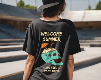 Skull Summer Drink Design Shirt, Surfboarder Skull, Skull Summer Drink Shirt, Summer Holiday Shirt, Summer Vacation Gift, Summer Skull Shirt