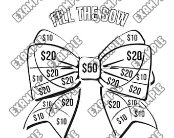 Cheer Fundraiser, Fill My Bow, INSTANT DOWNLOAD, Fundraiser, Cheer ...