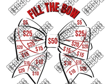 CUSTOM Cheer Bow Cheer Fundraiser Fill My Bow INSTANT - Etsy
