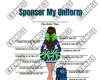 Sponsor My Uniform Digital Fundraiser Sheet