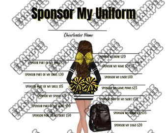 Sponsor My Uniform Digital Fundraiser Sheet