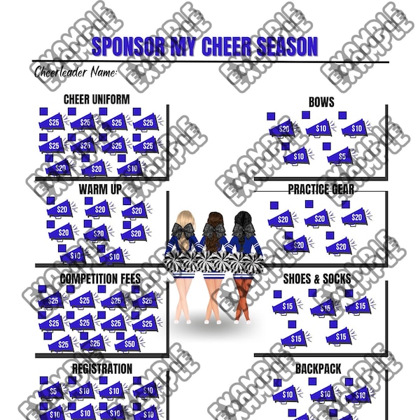 Sponsor My Cheer Uniform Etsy