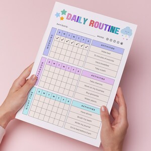 Editable Kid Daily Routine Template, Kids Daily Routine Personalized ...