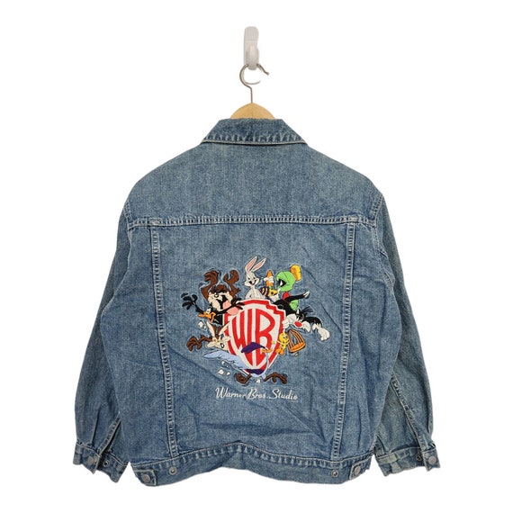 Vintage Looney Tunes Kid s XL Veste en jean Veste imprimee Veste de dessin anime Leger Denim pour enfant Veste en jean pour fille Etsy France