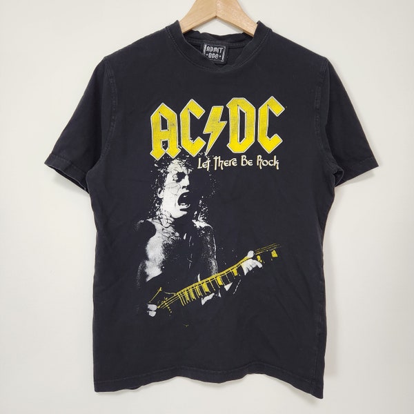 Vintage AC/DC Let there be Rock Crewneck T-Shirt Metal T Band Tee / Size Small