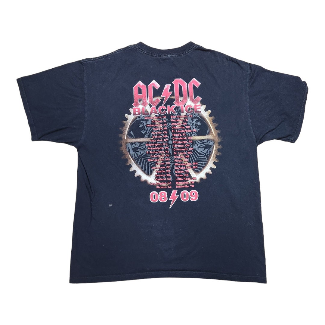 Vintage 2008, XL, AC/DC T-shirt, Back in Black, Band T, Rock T, Metal T, Black Ice Tour T - Etsy Vintage 2008, XL, AC/DC T-shirt, Back in Black, Band T, Rock T, Metal T, Black Ice Tour T - Etsy