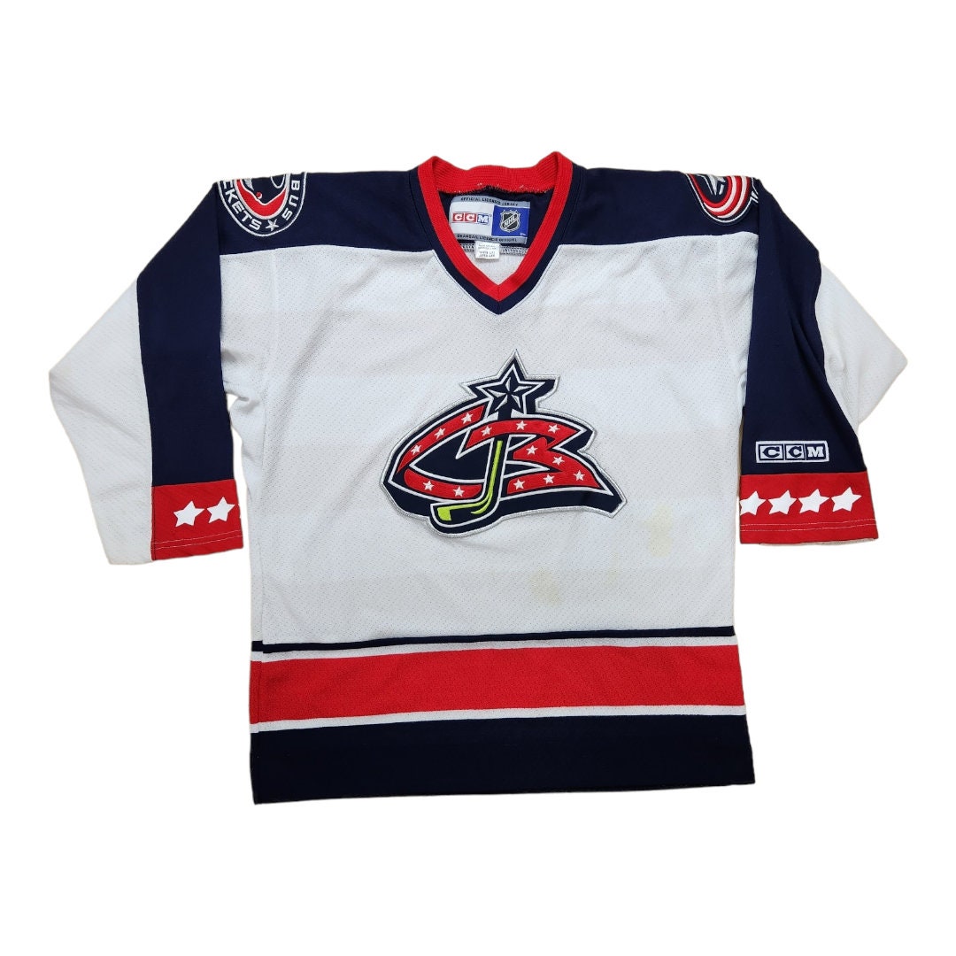 Vintage Columbus Blue Jackets CCM Jersey NWT Size Large Made in Canada NHL