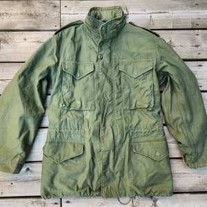 Vintage M-65 Field Coat Army Green Military Issue Gibraltar