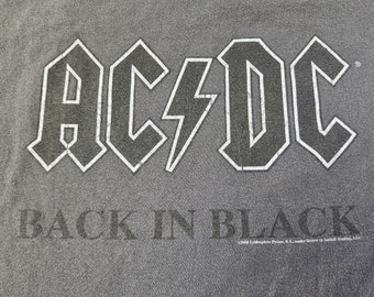 Vintage AC/DC, Medium, 2008 Back in Black, Rock Tee, Band Tee, Rap Tee, Metal Tee, Streetwear Vintage AC/DC, Medium, 2008 Back in Black, Rock Tee, Band Tee, Rap Tee, Metal Tee, Streetwear
