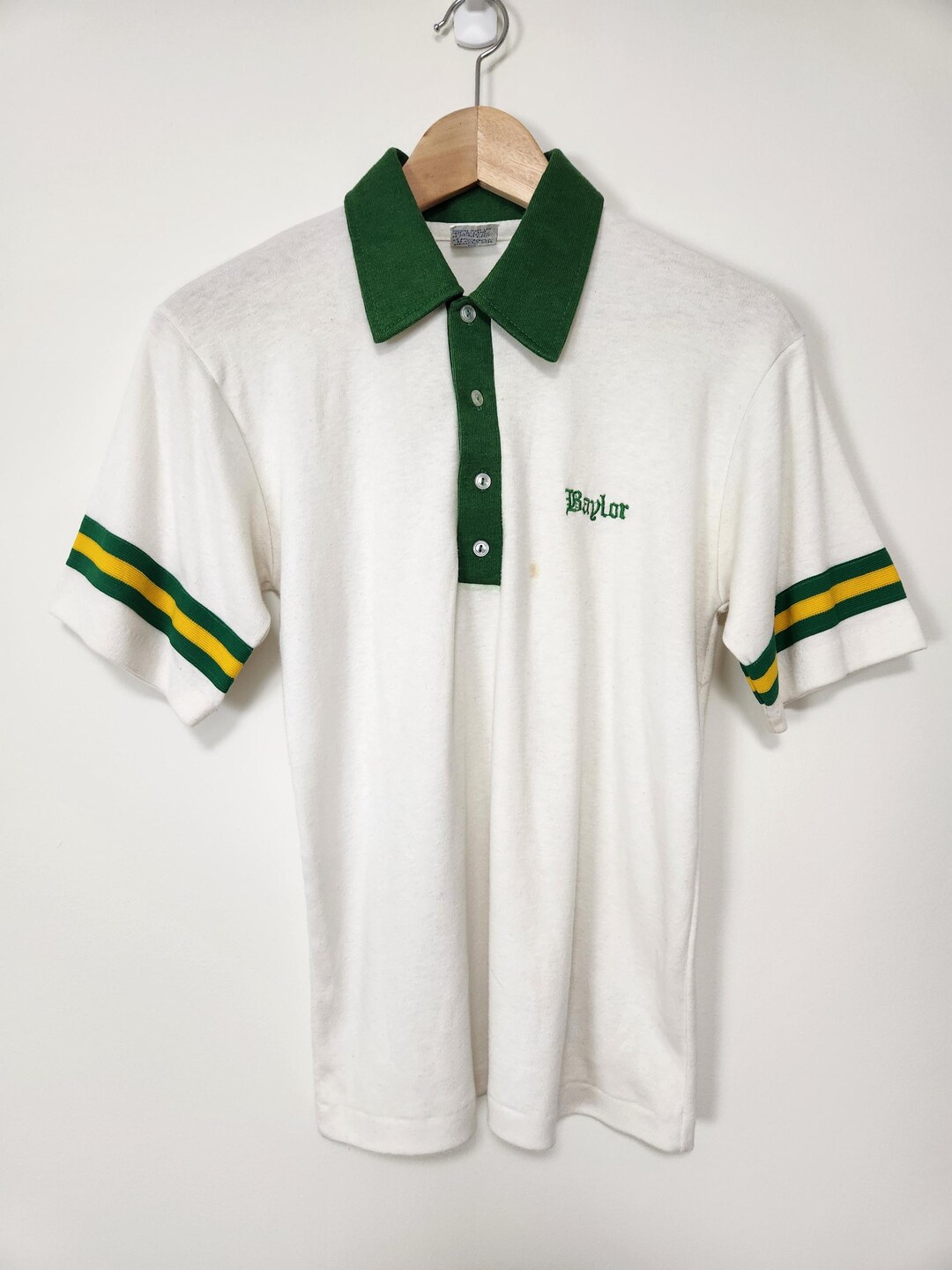 Vintage Baylor Button up Polo T-shirt Springfield MA / Made in USA ...
