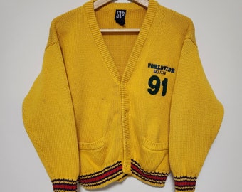 Vintage 90s Gap Knitted Cardigan Sweater Ski Team