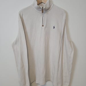 Vintage PRL Polo Ralph Lauren Zip-up Jumper Sweatshirts / Size Large