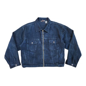 【SATIIIZ】Laken Chest Belt Denim Jacket 1980's Retro Vintage LED ZEPPELIN Print Denim Jacket. - Etsy