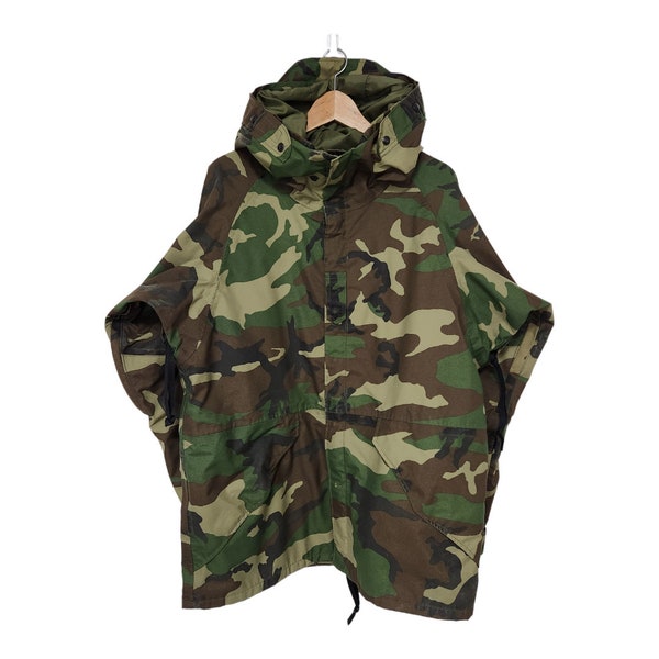 Vintage M65, mediano, ejército militar, chaqueta de campo de camuflaje, parka para clima frío, excedente del ejército