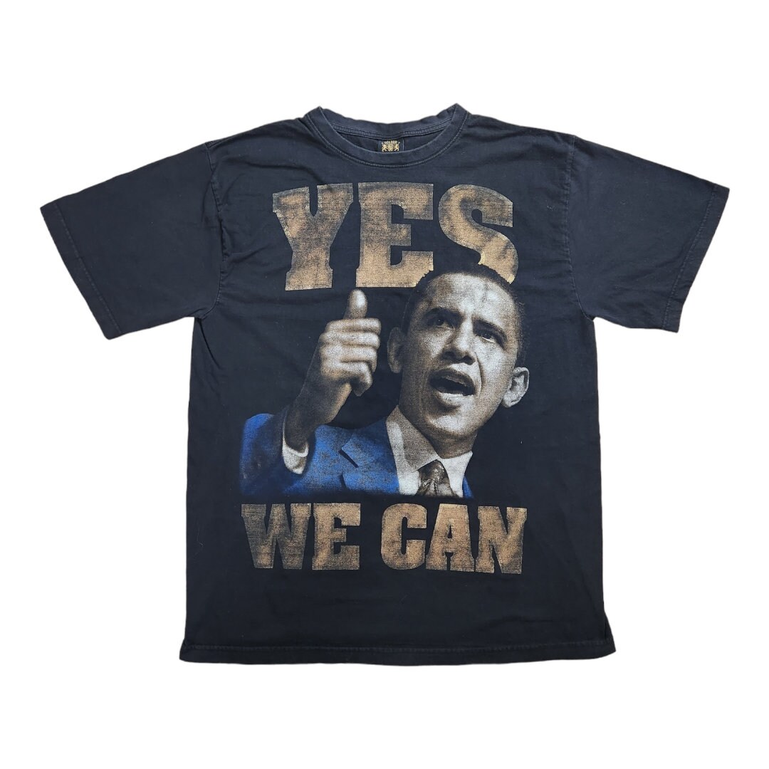 Vintage Obama T, 3XL, Barack Obama T-shirt, Graphic T, YES WE CAN 