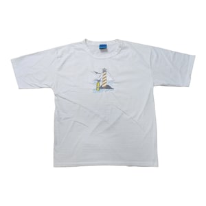 Vintage Lighthouse T-Shirt, XL, Heron Bay, Made in USA, Retro Style, Streetwear