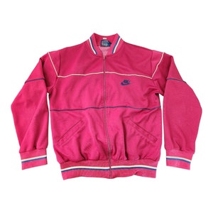 Vintage Nike Track Jacket Windbreaker Nike Zip-up Maroon / Size Medium