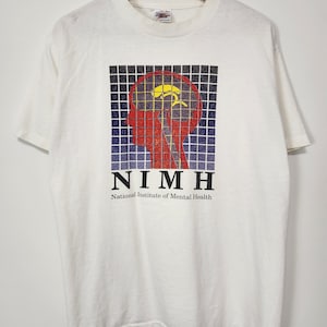 Vintage NIMH Crewneck T-Shirt: Single Stitch, Hergestellt in den USA