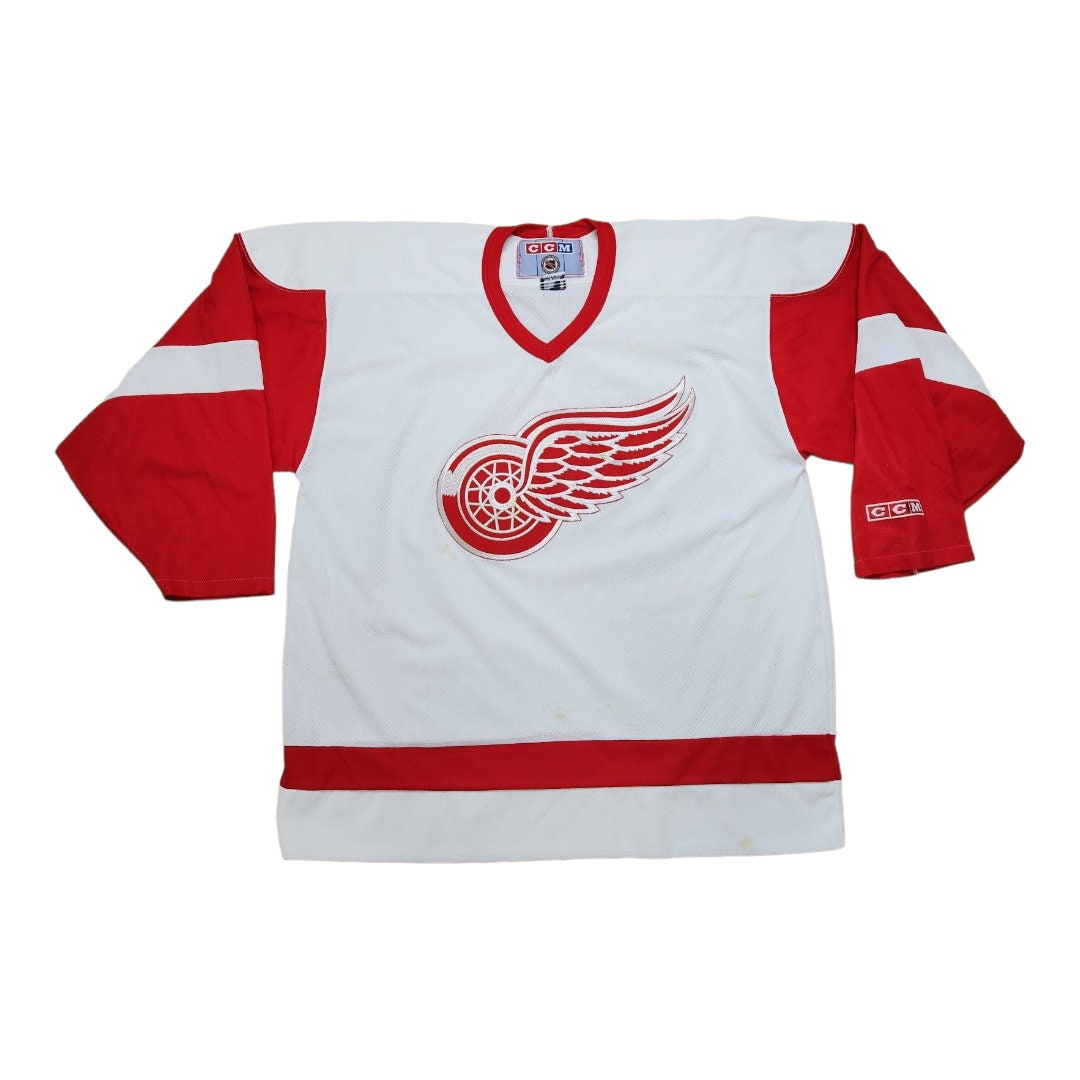 Detroit Red Wings Original CCM Authentic Home White BLANK Jersey