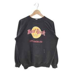 Vintage, Hard Rock Cafe, Large, Sweatshirt, Crewneck, Los Angeles, Black