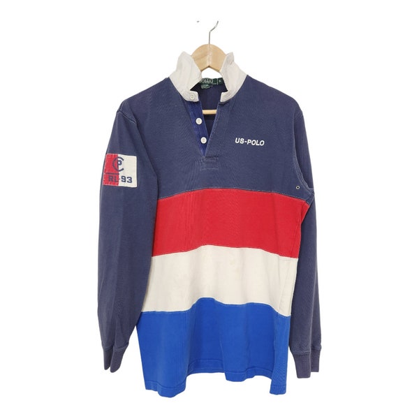 Vintage Polo, XL, Rugby Shirt, PRL, Ralph Lauren, Color Block, Long Sleeve, T-Shirt
