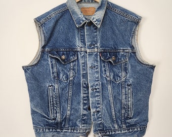 Vintage Levi's Denim Vest Jean Jacket Made in USA / Size 44 (M)