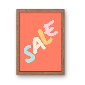 Orange Sale Sign, Boutique Sale Sign, Retail Sale Signage, Printable Sale Poster, Clearance Summer Autumn Sales, Business Sales Promotion