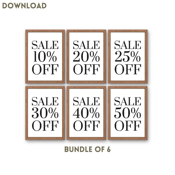 50 Percent off Sign - Etsy
