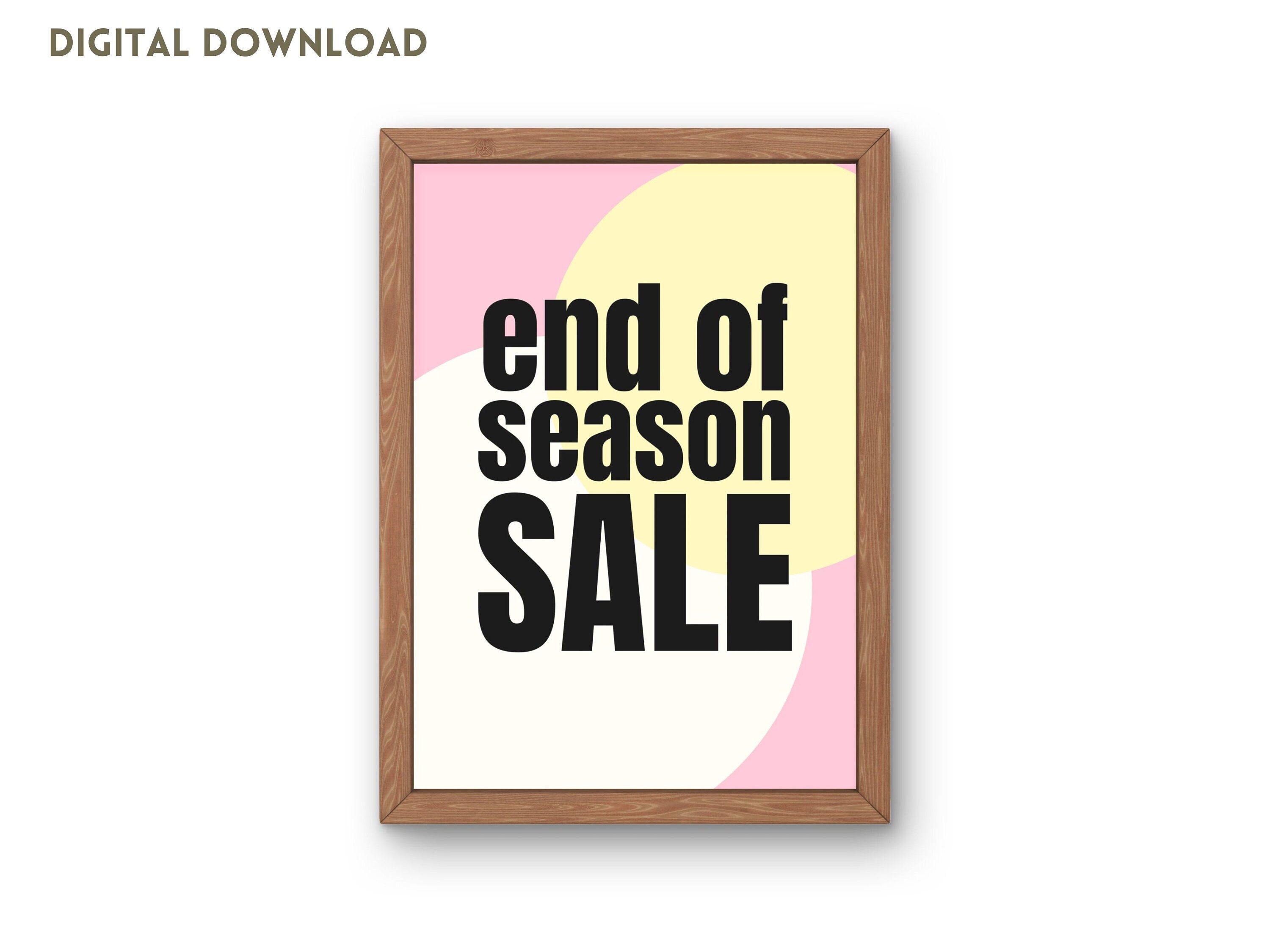 Clearance Sale Sign, Retail Store Discount Signage, Boutique Poster, Winter  Sale, Close Out Sale, End of Season, Printable, Digital Download 