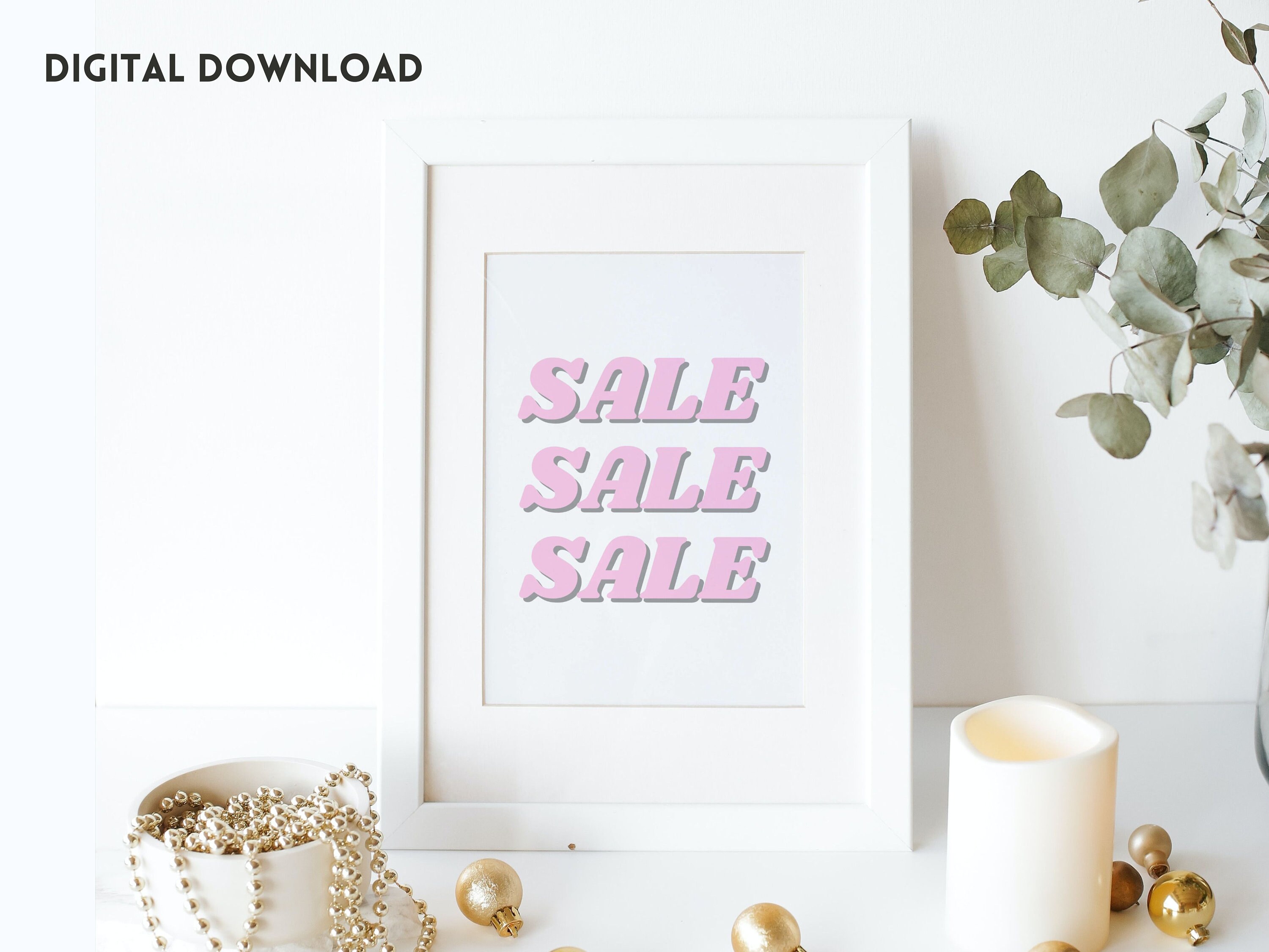 Pink Sale Sign Printable Sale Sign Retail Signage Boutique - Etsy
