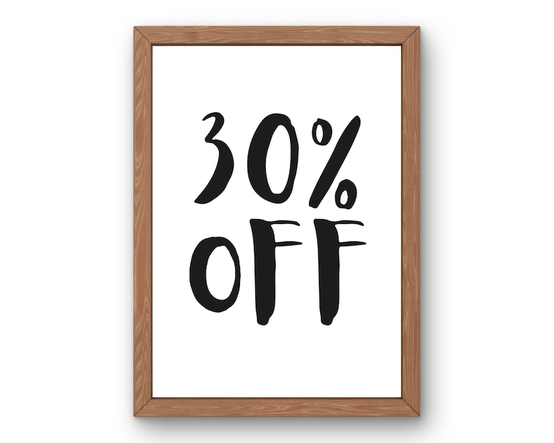 Sale Sign Bundle Deal X6, Boutique Sale Sign, Printable, 10% 20 30 40